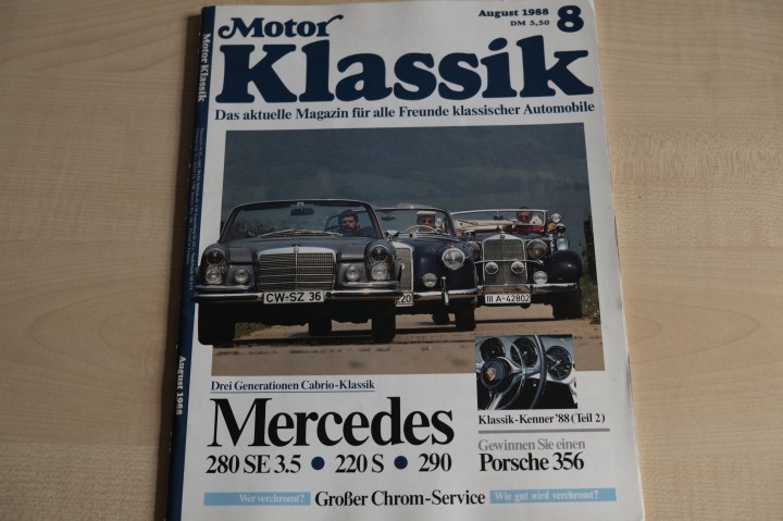 Deckblatt Motor Klassik (08/1988)